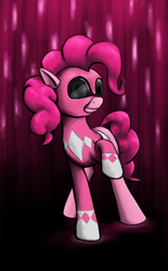 Size: 746x1206 | Tagged: source needed, useless source url, safe, artist:gikat, pinkie pie, earth pony, pony, clothes, costume, kyouryuu sentai zyuranger, mighty morphin power rangers, pink ranger, power ponies, power rangers, pteraranger, solo, super sentai, traditional art