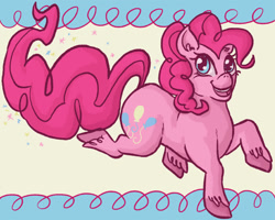 Size: 720x576 | Tagged: safe, artist:darkkako, pinkie pie, earth pony, pony, female, mare, pink coat, pink mane, simple background, solo