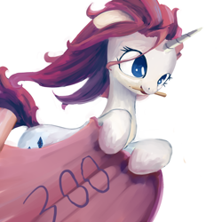 Size: 1920x1920 | Tagged: safe, artist:qweeli, rarity, pony, unicorn, female, horn, mare, solo, white coat