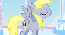 Size: 1099x597 | Tagged: safe, screencap, derpy hooves, pegasus, pony, sonic rainboom (episode), 15, female, mare, proud, solo