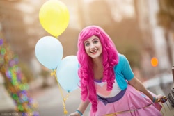 Size: 1313x876 | Tagged: safe, artist:pinkiespartycannon12, pinkie pie, human, equestria girls, balloon, cosplay, irl, irl human, photo, solo