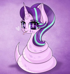 Size: 3768x3996 | Tagged: safe, artist:janelearts, starlight glimmer, original species, snake pony, inkanyamba, looking at you, meme, species swap, tongue out