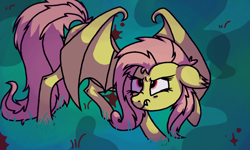 Size: 854x512 | Tagged: safe, artist:epicchamoo, fluttershy, bat pony, pony, bats!, flutterbat, race swap, solo