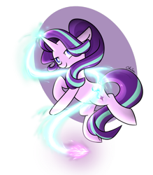 Size: 1051x1200 | Tagged: safe, artist:chautung, starlight glimmer, unicorn, female, horn, magic, mare, simple background, solo, transparent background