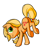 Size: 1011x1167 | Tagged: safe, artist:8-bitwatermelon, applejack, earth pony, pony, bucking, looking back, simple background, solo, underhoof