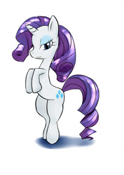 Size: 865x1223 | Tagged: safe, artist:inmeruman, rarity, pony, unicorn, female, mare, purple mane, simple background, solo, white coat