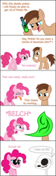 Size: 1292x4036 | Tagged: safe, artist:atanarix, pinkie pie, earth pony, pony, burp, comic, poison