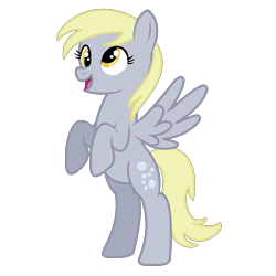 Size: 1050x1050 | Tagged: safe, artist:peternators, artist:redmagepony, derpy hooves, pegasus, pony, base used, ms paint, rearing, smiling, solo