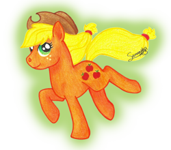Size: 900x793 | Tagged: safe, artist:sandy--apples, applejack, earth pony, pony, female, mare, solo, traditional art