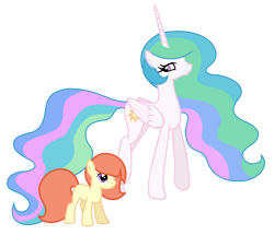 Size: 972x836 | Tagged: safe, artist:unoriginai, princess celestia, oc, oc:prince dawn, alicorn, pony, magical lesbian spawn, offspring, parent:princess celestia, parent:twilight sparkle, parents:twilestia, royal family, simple background, transparent background, walking