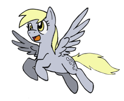 Size: 1800x1471 | Tagged: safe, artist:blayaden, derpy hooves, pegasus, pony, :d, female, flying, mare, simple background, solo, transparent background