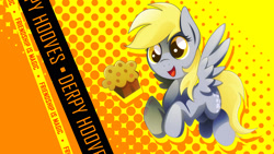 Size: 1920x1080 | Tagged: safe, artist:rariedash, derpy hooves, pegasus, pony, female, mare, muffin, persona, persona 4, solo, wallpaper