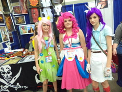 Size: 1024x768 | Tagged: safe, fluttershy, pinkie pie, rarity, human, cosplay, irl, irl human, photo