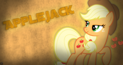 Size: 1744x922 | Tagged: safe, artist:txxxshadowwolfxxxt, applejack, earth pony, pony, bedroom eyes, cutie mark, solo, vector, wallpaper