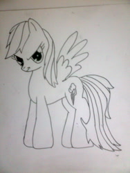 Size: 1200x1600 | Tagged: artist needed, safe, derpibooru import, rainbow dash, pegasus, pony, solo, traditional art