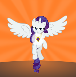 Size: 1206x1223 | Tagged: safe, artist:punzil504, rarity, alicorn, pony, alicornified, element of generosity, race swap, raricorn, solo