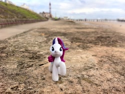 Size: 960x717 | Tagged: safe, rarity, blackpool, blackpool tower, blind bag, blurry, irl, photo, toy