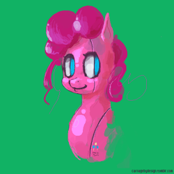 Size: 500x500 | Tagged: safe, artist:ninthsphere, pinkie pie, earth pony, pony, robot, female, mare, pink coat, pink mane, solo