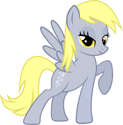 Size: 5933x6000 | Tagged: safe, artist:slb94, derpy hooves, pegasus, pony, absurd resolution, bedroom eyes, female, looking at you, mare, rarity pose, simple background, solo, transparent background, vector