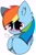 Size: 1468x2220 | Tagged: safe, artist:kittyrosie, derpibooru import, rainbow dash, pegasus, pony, blatant lies, blushing, cute, dashabetes, ear fluff, female, heart, i'm not cute, mare, open mouth, simple background, solo, text, white background