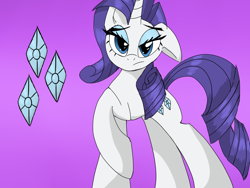 Size: 1024x768 | Tagged: safe, artist:cristalshy, rarity, pony, unicorn, female, horn, mare, solo, white coat