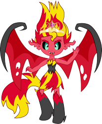 Size: 1274x1546 | Tagged: safe, artist:cloudyglow, sunset satan, sunset shimmer, equestria girls, clothes, dress, element of magic, equestria girls minis, female, simple background, solo, transparent background