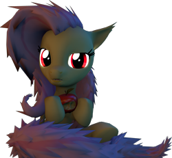 Size: 3385x3130 | Tagged: safe, artist:drdicksamazingstick, fluttershy, bat pony, pony, bats!, 3d, apple, flutterbat, race swap, solo