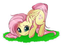 Size: 1280x989 | Tagged: safe, artist:jiinxi, fluttershy, pegasus, pony, female, mare, pink mane, solo, yellow coat