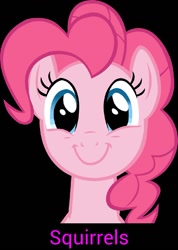 Size: 860x1209 | Tagged: safe, pinkie pie, earth pony, pony, female, happy, image macro, mare, pink coat, pink mane, solo