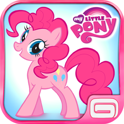 Size: 250x250 | Tagged: safe, pinkie pie, earth pony, pony, app, app icon, gameloft, my little pony logo, solo, stock vector