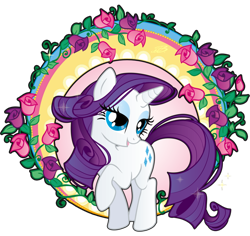 Size: 800x756 | Tagged: safe, artist:k-a-m-b-i, rarity, pony, unicorn, female, flower, mare, purple mane, solo, white coat