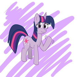 Size: 768x768 | Tagged: safe, artist:paradigmpizza, derpibooru import, twilight sparkle, adorkable, awkward, cute, dork, looking at you, shy, smiling, solo, waving