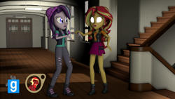 Size: 3840x2160 | Tagged: safe, artist:empireoftime, starlight glimmer, sunset shimmer, better together, equestria girls, mirror magic, spoiler:eqg specials, 3d, blank eyes, geode of empathy, gmod, source filmmaker, white eyes