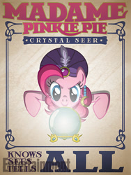 Size: 459x612 | Tagged: safe, pinkie pie, earth pony, pony, collectible poster book, madame pinkie, official, poster, solo, turban