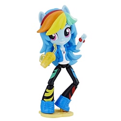 Size: 1500x1500 | Tagged: safe, derpibooru import, rainbow dash, better together, equestria girls, clothes, doll, equestria girls minis, irl, jacket, pants, photo, ponied up, shoes, solo, toy