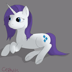 Size: 4000x4000 | Tagged: safe, artist:cephvik, rarity, pony, unicorn, female, horn, mare, solo, white coat