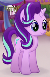 Size: 190x293 | Tagged: safe, screencap, cantaloupe (character), starlight glimmer, earth pony, pony, unicorn, my little pony: the movie, background pony, cropped, female, mare, solo focus