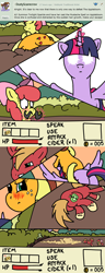 Size: 2500x6484 | Tagged: safe, artist:doggonepony, apple bloom, applejack, big macintosh, twilight sparkle, twilight sparkle (alicorn), alicorn, earth pony, pony, comic, drunk aj 365, female, mare, moustache