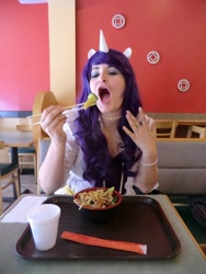 Size: 720x960 | Tagged: safe, artist:alice-nine-girl, rarity, human, broccoli, cosplay, food, irl, irl human, photo, solo