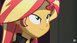 Size: 1100x618 | Tagged: safe, screencap, sunset shimmer, equestria girls, friendship through the ages, solo