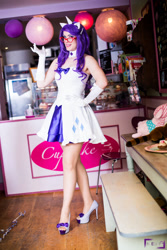 Size: 1867x2800 | Tagged: safe, artist:lucecosplay, rarity, human, clothes, cosplay, gloves, high heels, irl, irl human, photo, solo