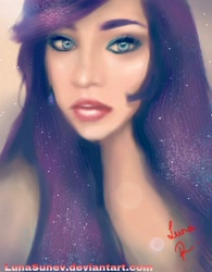 Size: 624x800 | Tagged: safe, artist:lunasunev, rarity, human, bust, humanized, portrait, solo