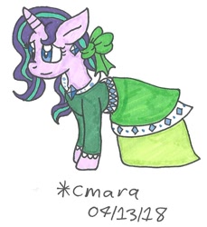 Size: 727x794 | Tagged: safe, artist:cmara, starlight glimmer, pony, unicorn, clothes, dress, solo, traditional art