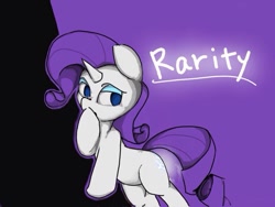 Size: 640x480 | Tagged: safe, artist:skippy_the_moon, rarity, pony, unicorn, female, mare, pixiv, purple mane, solo, white coat