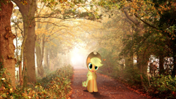 Size: 1920x1080 | Tagged: safe, artist:omarsonic9, applejack, irl, photo, ponies in real life, solo