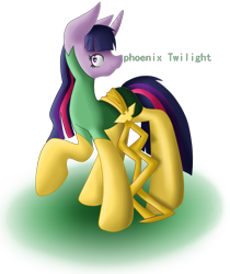 Size: 1547x1841 | Tagged: safe, artist:lollypopa, derpibooru import, twilight sparkle, phoenix, marvel, solo