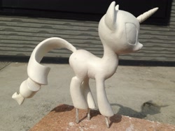 Size: 3264x2448 | Tagged: safe, artist:mlpony46, rarity, craft, irl, sculpture, solo, wip
