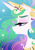 Size: 600x850 | Tagged: safe, artist:tenderlumpkins, princess celestia, alicorn, pony, crying, female, horn, mare, multicolored mane, solo, white coat