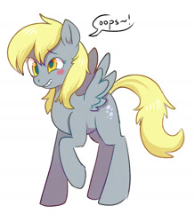 Size: 1422x1627 | Tagged: safe, artist:sparkdust, derpy hooves, pegasus, pony, blushing, female, mare, solo