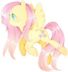 Size: 804x844 | Tagged: safe, artist:poncaruu, fluttershy, pegasus, pony, cute, female, mare, profile, shyabetes, simple background, solo, transparent background